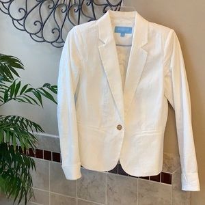 White Draper James RSVP women’s blazer.